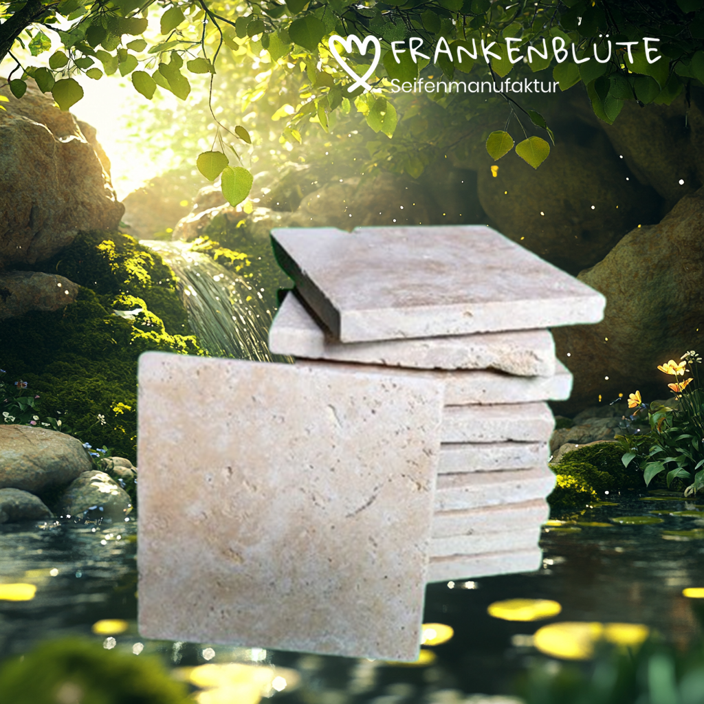 Seifenablage Travertinstein "GOLD"